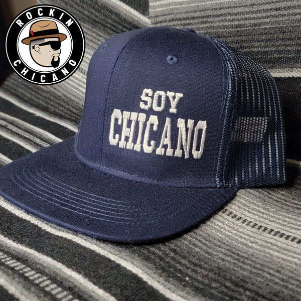 Soy Chicano in Navy Snapback hat – Rockin Chicano