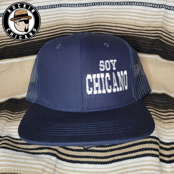 Soy Chicano in Navy Snapback hat – Rockin Chicano