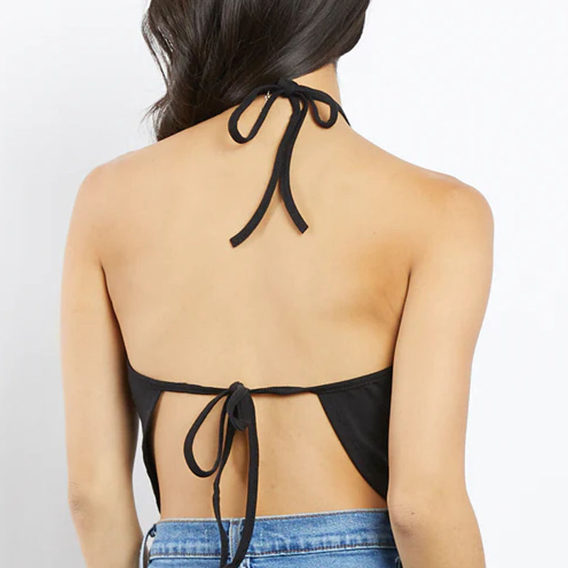 Black Bandana Halter Top